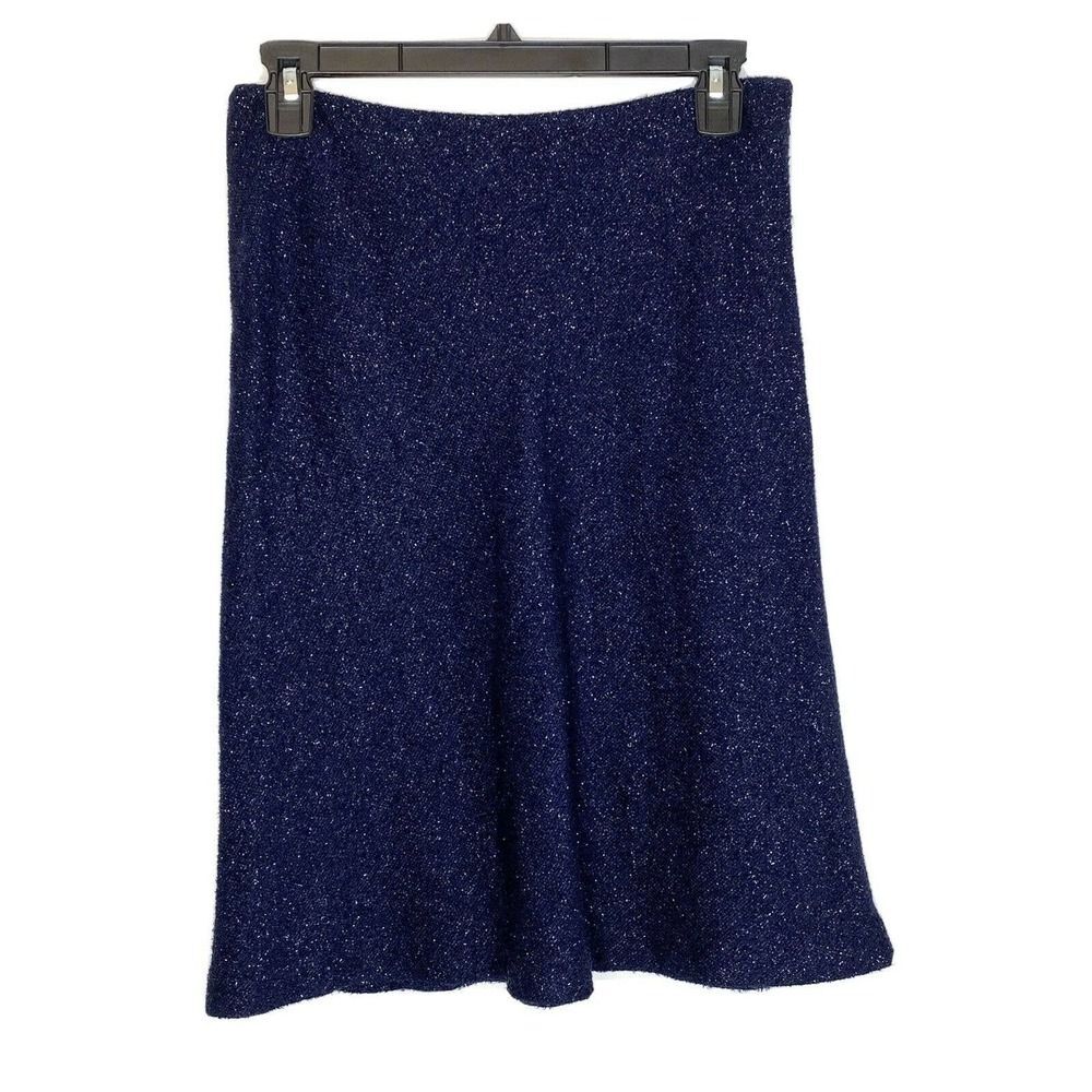 Ellen Tracy Navy Sparkly Skirt